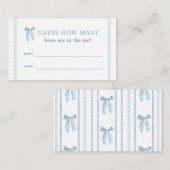 Blauwe Boog Raad hoeveel linten spel Informatiekaartje (Voorkant / Achterkant)