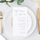 Blauwe Boog Toile Welkom En Dankjewel Plaatskaart Bedankkaart