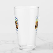 Blauwe boog vreugdevolle Vibes voeg familienaam fo Glas (Rechts)