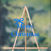 Blauwe boog vrolijk kerstcadeau's eenvoudig modern acryl bord (Neutraal)