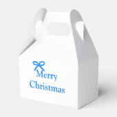 Blauwe boog vrolijk kerstcadeau's eenvoudig modern bedankdoosjes (Achterkant)