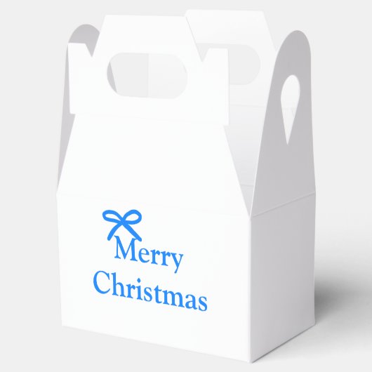 Blauwe boog vrolijk kerstcadeau's eenvoudig modern bedankdoosjes (Geopend)