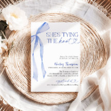 Blauwe boog Ze bindt het knoop Vrijgezellenfeest