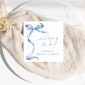 Blauwe boog Ze bindt het knoop Vrijgezellenfeest Servet