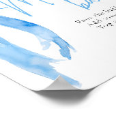 Blauwe boog Ze is de knoop Mimosa Bar Teken Poster (Hoek)