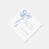 Blauwe Boog Ze Knoopte De Knoop Bruids douche Servet (Hoek)