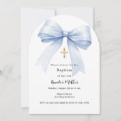 Blauwe boogjongen doopboog kaart (Voorkant)