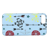 Blauwe boogschieten pijlen en doelen Case-Mate iPhone case (Achterkant (Horizontaal))