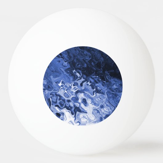 Blauwe boom Abstracte pingpongbal (Achterkant)