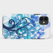 Blauwe boom Case-Mate iPhone case (Achterkant (horizontaal))
