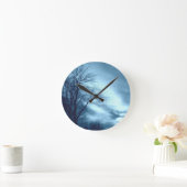 Blauwe boom en hemel ronde klok (Huis)