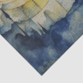 Blauwe boom in Moonlight Decoupage Tissue Paper Tissuepapier (Detail)