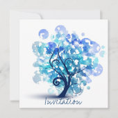 Blauwe boom kaart (Voorkant)