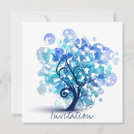 Blauwe boom kaart (Voorkant)