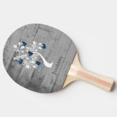 Blauwe boom van de Gepersonaliseerde Ping Pong Pad Tafeltennisbatje (Zijkant)