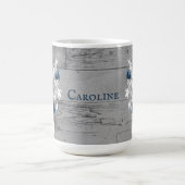 Blauwe boom van de Mok van het hart Gepersonalisee (Center)