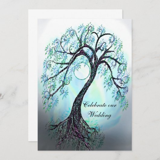  Blauwe Boom van de Uitnodiging van de Weddenschap (Voorkant / Achterkant)