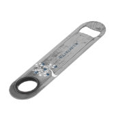 Blauwe boom van hart Aangepaste flessenopening Speed Flessenopener (Voorkant Gekanteld)