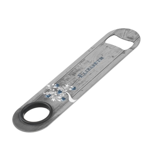 Blauwe boom van hart Aangepaste flessenopening Speed Flessenopener (Voorkant Gekanteld)