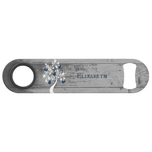 Blauwe boom van hart Aangepaste flessenopening Speed Flessenopener (Voorkant (Horizontaal))