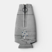 Blauwe boom van hart Gepersonaliseerde flessenkoel Flesjeskoeler (Achterkant)