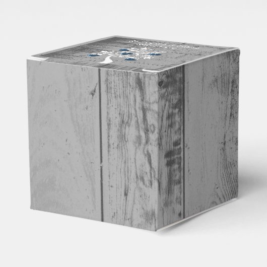 Blauwe boom van het hartenhuwelijk bedankdoosjes (Voorkant Zijde)