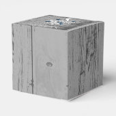 Blauwe boom van het hartenhuwelijk bedankdoosjes (Achterkant)