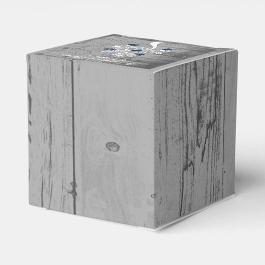 Blauwe boom van het hartenhuwelijk bedankdoosjes (Achterkant)