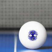 Blauwe boom van het leven pingpongbal (Net)