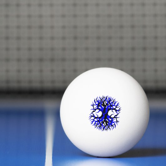 Blauwe boom van het leven pingpongbal (Net)
