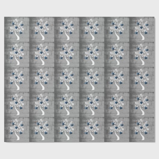 Blauwe boom van het Wrapping Papier van het Westen (Vlak)