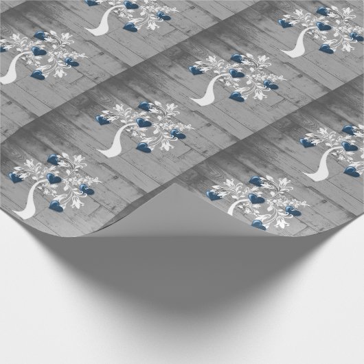 Blauwe boom van het Wrapping Papier van het Westen (Hoek)