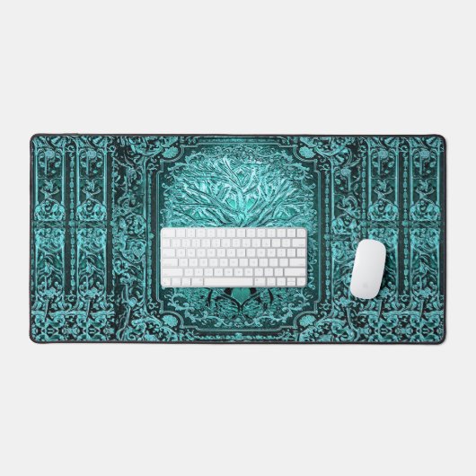 Blauwe boom van leven bureaumat (Keyboard & Muis)