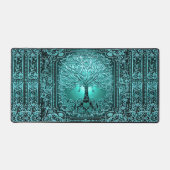 Blauwe boom van leven bureaumat (Voorkant)