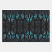 Blauwe boom van leven inpakpapier vel (Voorkant 3)