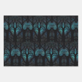 Blauwe boom van leven inpakpapier vel (Voorkant 2)