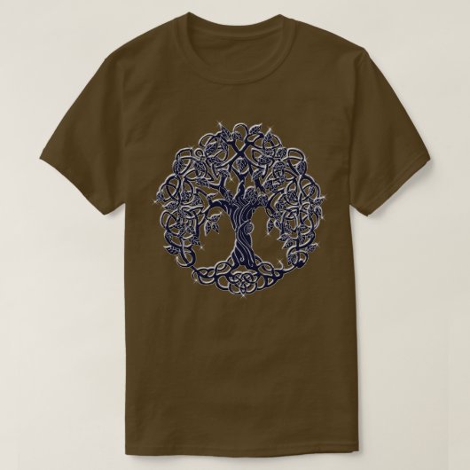 Blauwe boom van leven t-shirt (Design voorkant)