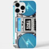 Blauwe boombox Case-Mate iPhone case (Achterkant)