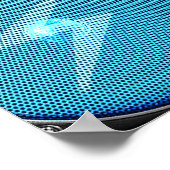 Blauwe boombox poster (Hoek)