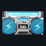 Blauwe boombox poster<br><div class="desc">hallo,  dit ontwerp vertegenwoordigt een blauwe boombox en een gedempte,  heel oude school en swagg. Dit grappige en coole ontwerp is voor jou gemaakt!</div>