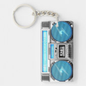 Blauwe boombox sleutelhanger (Voorkant)