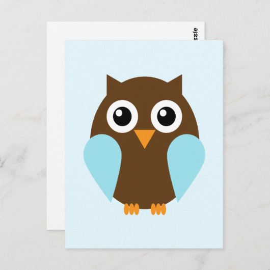 Blauwe boomgaard briefkaart (Voorkant / Achterkant)