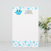 Blauwe boomgaard briefpapier (Staand voorkant)