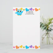 Blauwe boomgaard briefpapier (Staand voorkant)
