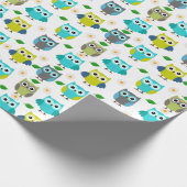 Blauwe boomgaard cadeaupapier (Hoek)