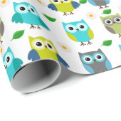 Blauwe boomgaard cadeaupapier (Rol Hoek)