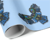 Blauwe boomgaard cadeaupapier (Rol Hoek)
