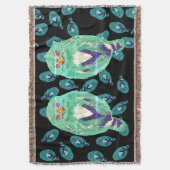 Blauwe boomgaard deken (Voorkant Verticaal)