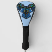 Blauwe boomgaard golfheadcover (Voorkant)
