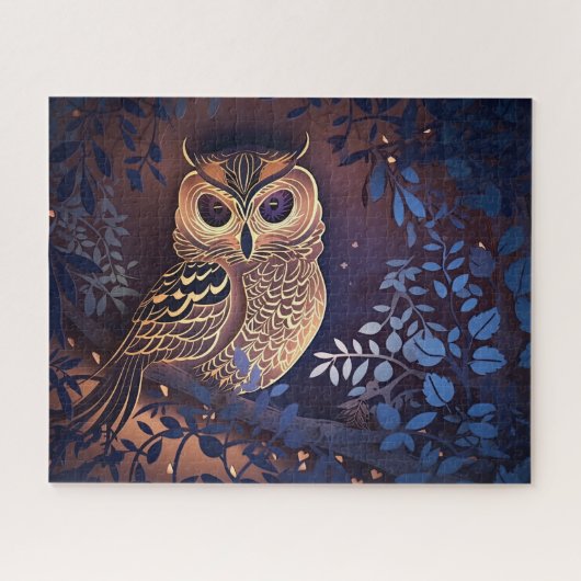 Blauwe boomgaard legpuzzel (Horizontaal)